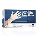 AroPaw New Disposable Latex Gloves, Powder Free (Small (Pack of 100), Pack of 100)