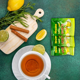 Nirwana Lemon Ginger Herbal Tea - Refreshing Herbal Blend with Ginger and Lemon | Perfect Tea Gift Set and Holiday Gift Baskets (20 Sachet)