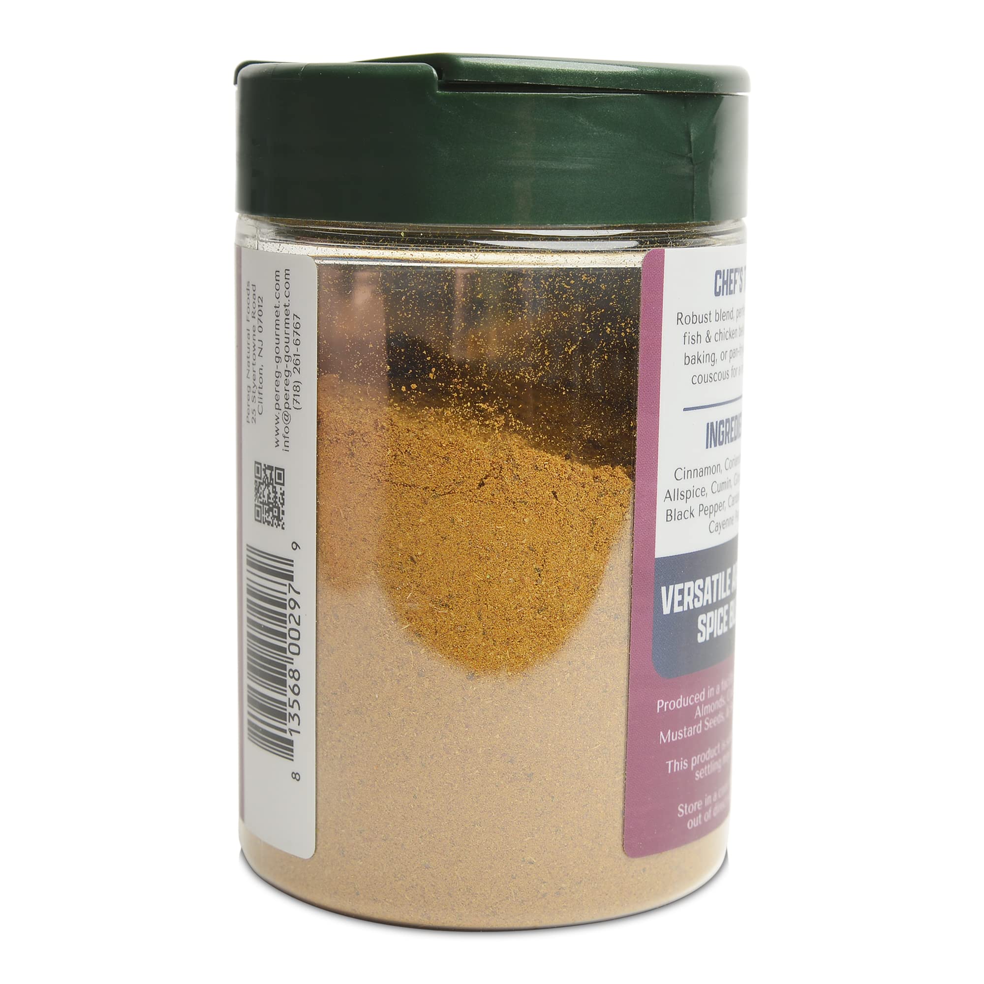 Pereg Ras El Hanout Moroccan Seasoning Spice Blend (3.5 Oz) - Mixed Spices - Non-GMO - Kosher Certified - Salt-Free, Sugar-Free