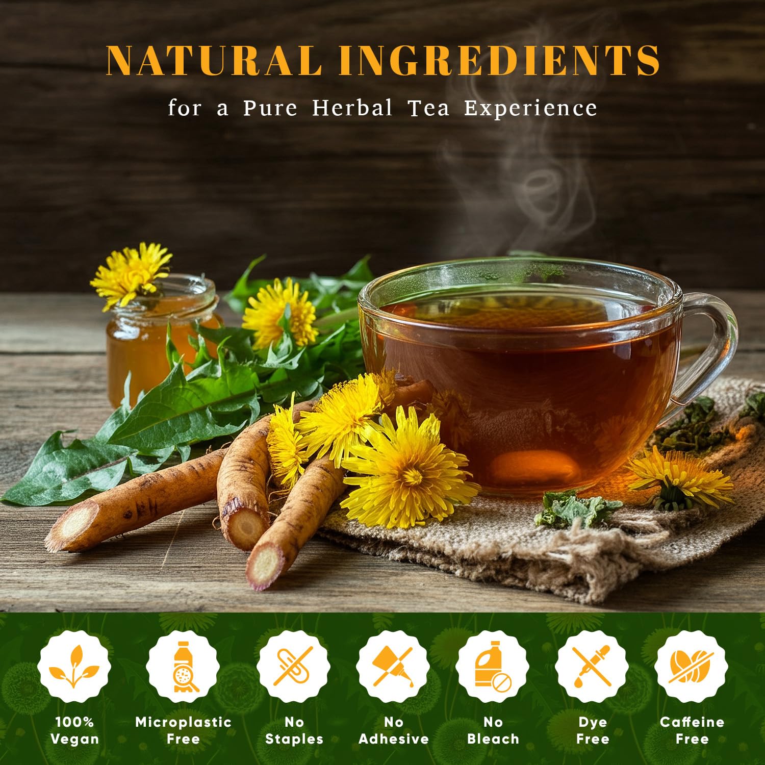 OxifyOrganic Dandelion Root Herbal Loose Tea- 16 oz (16 oz, Dandelion Root)