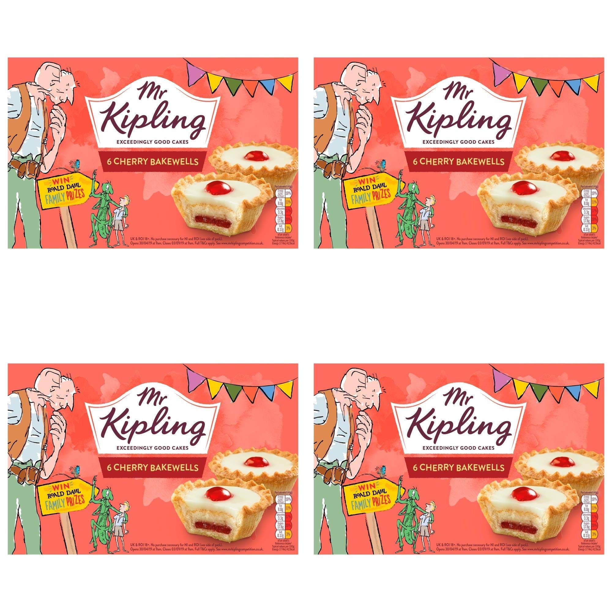Mr Kipling Cakes - Cherry Bakewells - 6 Pack-SET OF 4
