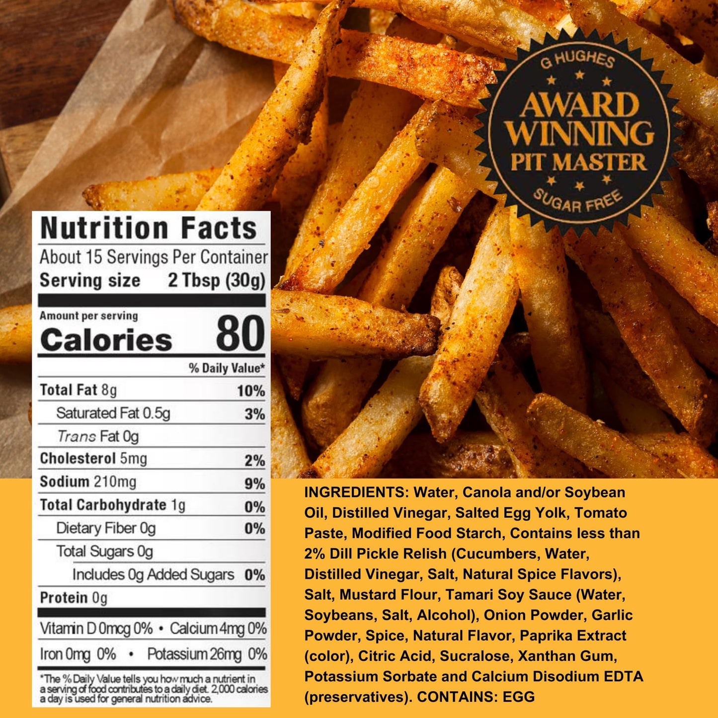 G Hughes Sugar Free, Fancy Fry Special Sauce - 16 Oz (1-Pack)