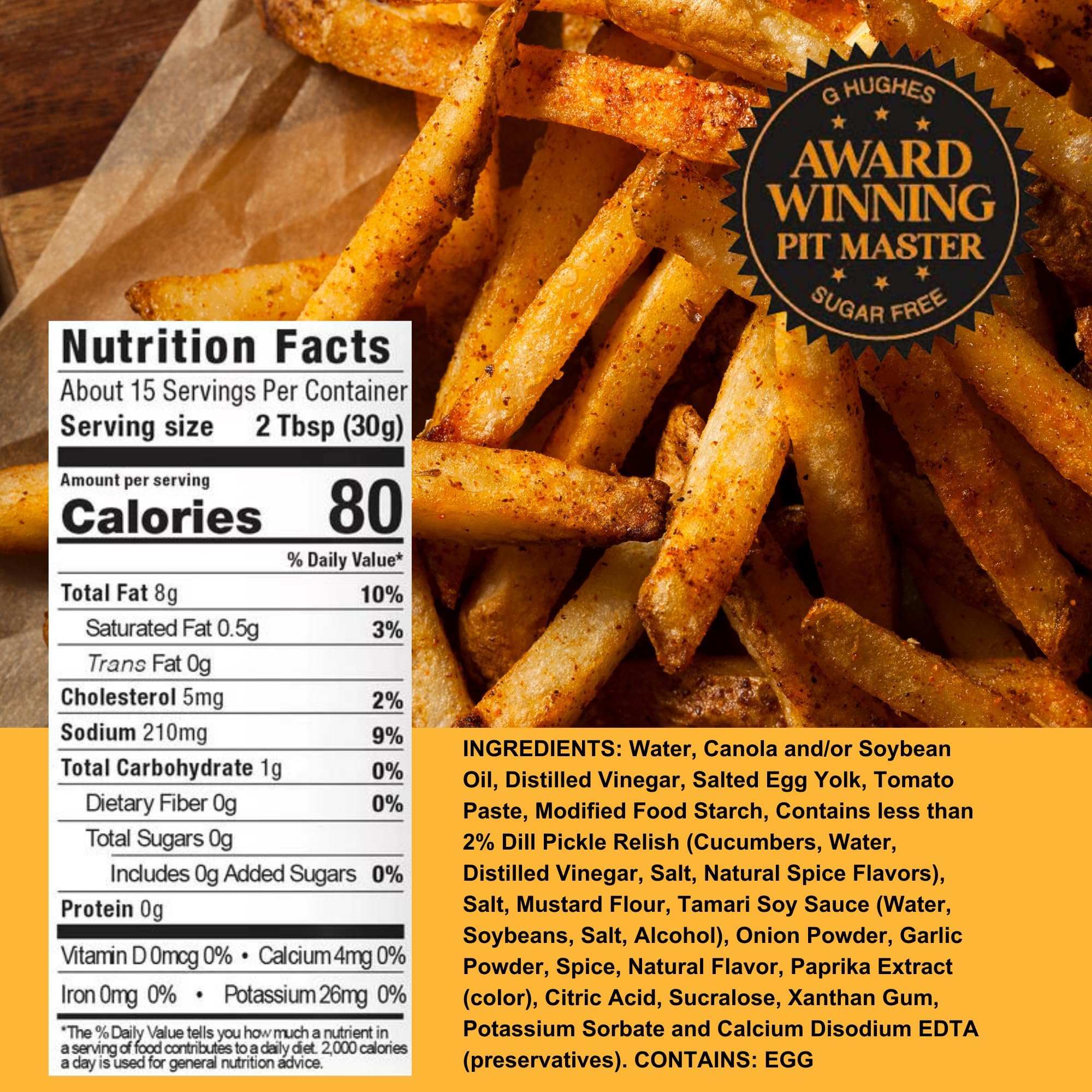 G Hughes Sugar Free, Fancy Fry Special Sauce - 16 Oz (1-Pack)