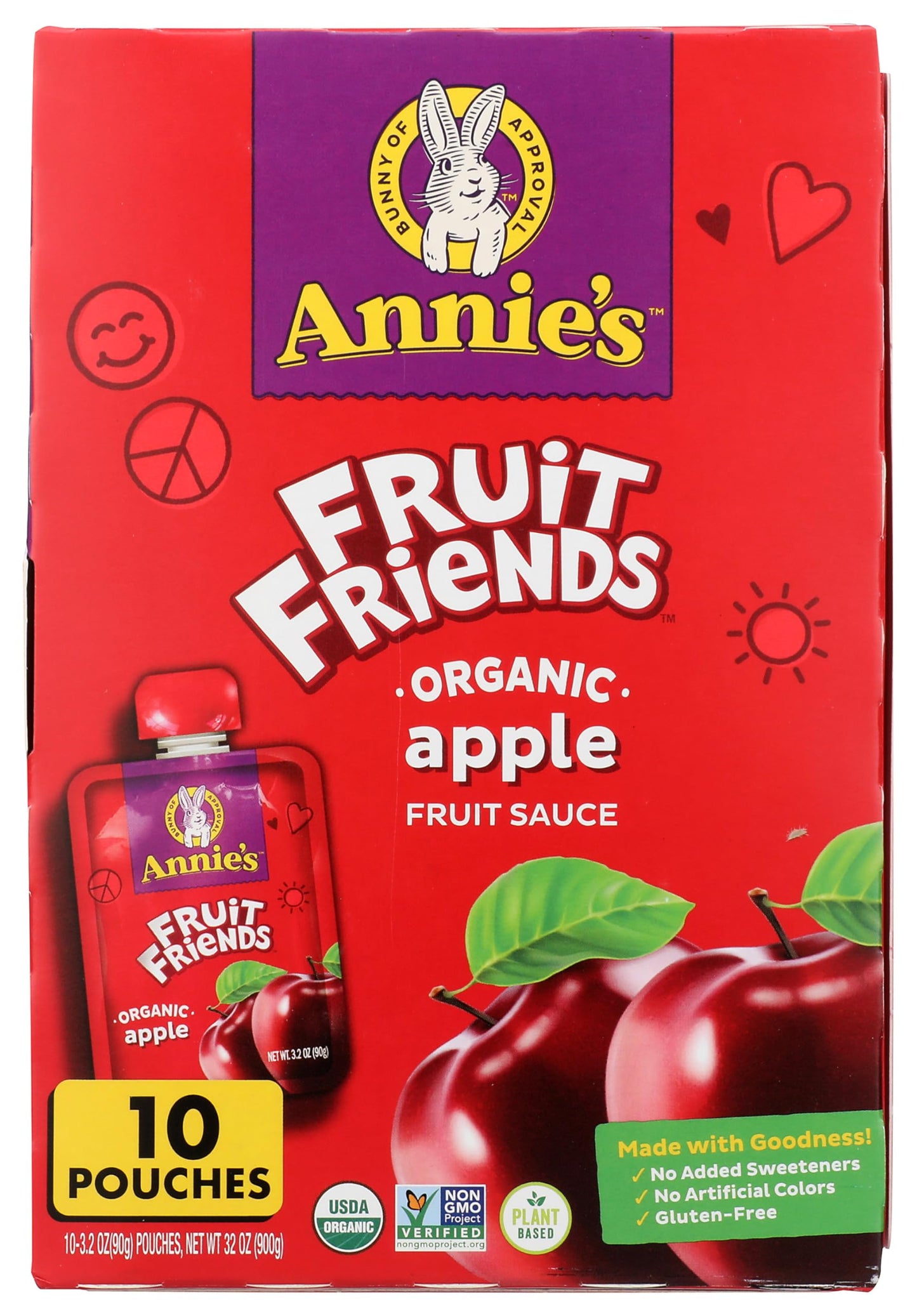 Annie's Fruit Friends Organic Apple Fruit Sauce 10pk, 32 OZ