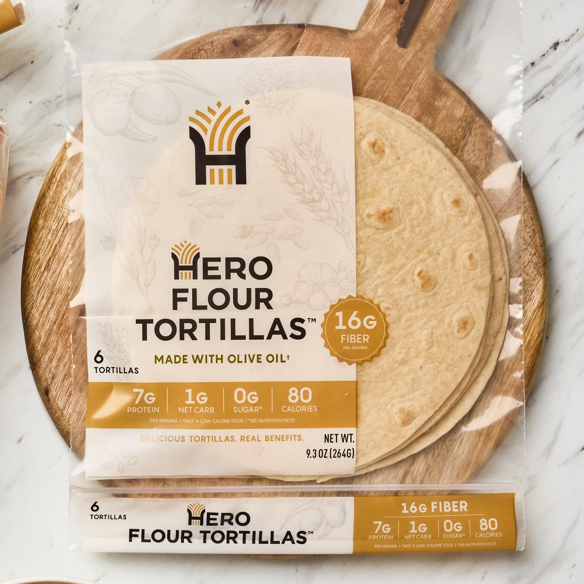 Hero Bread Hero Hits Bundle - 0g Net Carb Hawaiian Rolls, Tortillas & 1g Net Carb Seeded Bread | 0g Sugar, High Fiber, 100 Calories per serving | Net