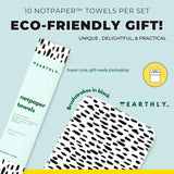 Earthly Co. Reusable Paper Towels - 10 Pack - Roll of Washable Cotton Cloth Paper Towels - Paperless Reusable Napkins Cloth Washable - Absorbent +