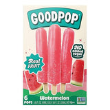 GOODPOP - Watermelon Ice Pops - Fruit Juice, No Artificial Dyes or Flavors, No Added Sugar, 6 Count