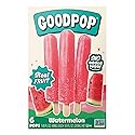 GOODPOP - Watermelon Ice Pops - Fruit Juice, No Artificial Dyes or Flavors, No Added Sugar, 6 Count