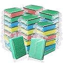 (64 Pack)Kheoxusa Individually Wrapped Sponges,Sponge Individually Wrapped,Individually Wrapped Sponges Bulk Packed for Cleaning Dishes Kitchen Scrub