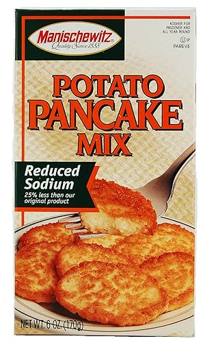 Manischewitz Potato Pancake Mix Low Sodium,6-ounces (Pack of6)