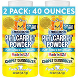 Bodhi Dog Natural Carpet Deodorizer Powder - Dry Pet Smell Eliminator & Urine Odor Remover - Loosens Fur & Dirt - Plant-Based Room Freshener