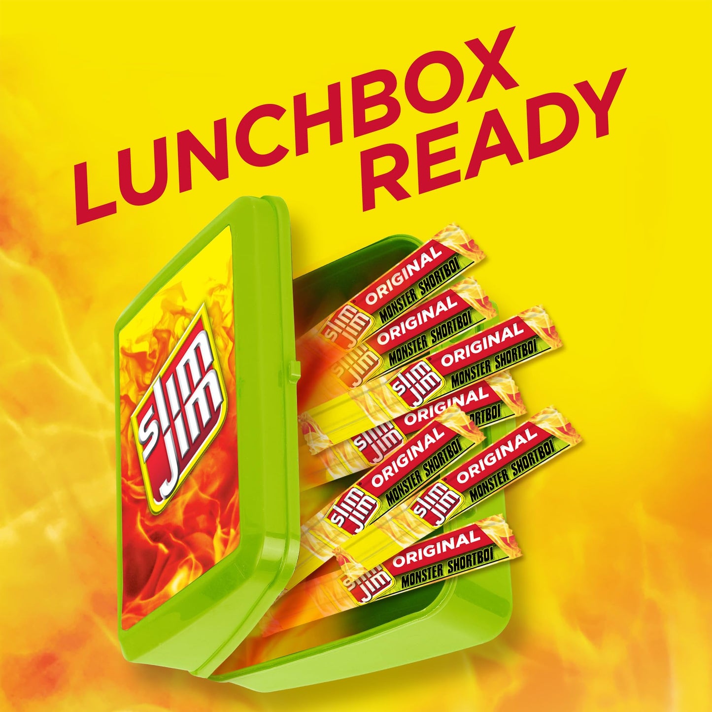 Slim Jim Monster Shortboi Smoked Meat Sticks, Original Flavor, 6g Protein Per Stick, Snack Size, 0.97 oz. (36 Count)