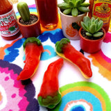 Spicy Fire Peppers Candy Gummies - 1.5 ibs Experience the Heat with These Spicy Fruit Delights-Gummy Shaped Red Hot Chili Peppers(24 oz)