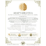 The Good Village Co. Adaptabili•Tea Loose Leaf Herbal Tea, Caffeine Free Botanical Blend with Ashwagandha, Eleuthero, Skullcap, Moringa, Dandelion