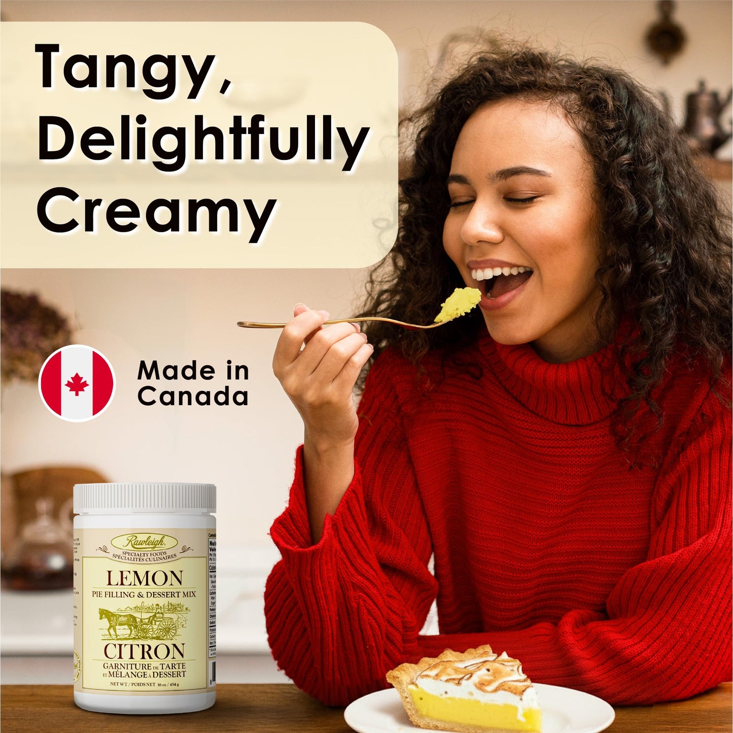 Rawleigh Lemon Pie Filling & Dessert Mix (16 oz) - Makes Up to 7 Pies - Traditional Cook & Serve Lemon Dessert Base - Gluten Free, No MSG, Versatile