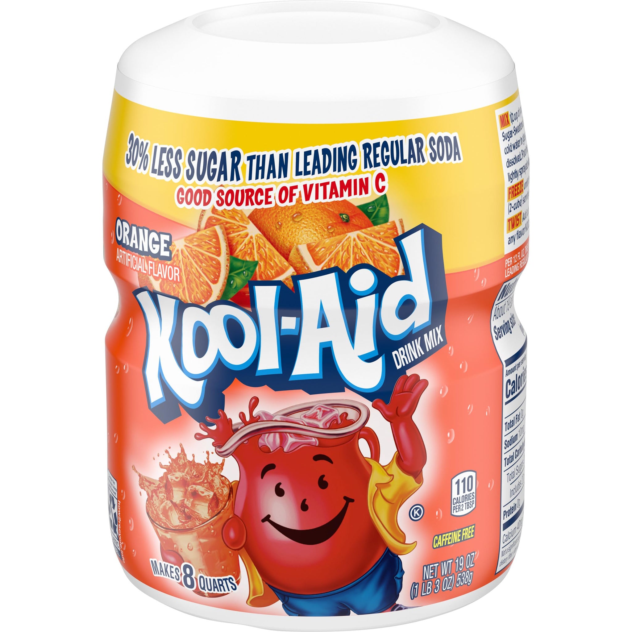Kool-Aid Orange Flavored Drink Mix (19 oz Canister)