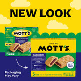 Mott's Soft Baked Apple Filled Bars, Blueberry Flavor Snacks, Made with Real Fruit, 5 Ct, 6.55 oz