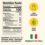 Cento Anna Tipo 00 Flour, 11 Lbs., Extra Fine, Unbleached, Soft Wheat Flour, Perfect for Pizza Crust, Pasta & Bread, Grown and Processed in Italy