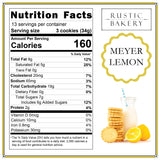 Rustic Bakery Meyer Lemon Shortbread - Sweet & Tangy Handmade Shortbread Cookies with Meyer Lemons - Artisan Tea Cookies - Made in California - Pack