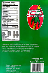 Rocket Chocolate Milk Chocolate Mint Flavored Caffeinated Chocolate Truffles, 50 count, Mini
