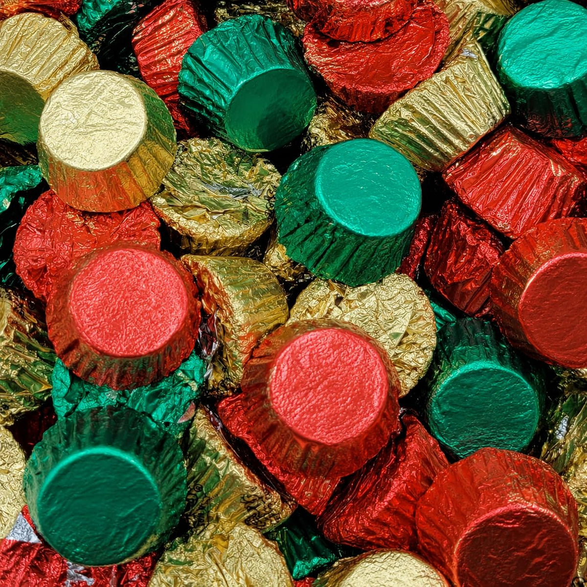 Reese Miniature Peanut Butter Cups Candy 45 pcs (1 lb) Individually Wrapped Milk Chocolate Cups in Festive