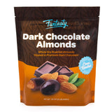 Dark Chocolate Almonds - 2 Pound Bulk Pack - Whole Dry Roasted Dark Chocolate Covered Almonds - Candy for Office, Buffets, Snacking & Gifting