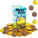 The Dreidel Company Happy Easter Belgian Milk Chocolate Gold Coins, Kosher Certified Dairy, 1LB