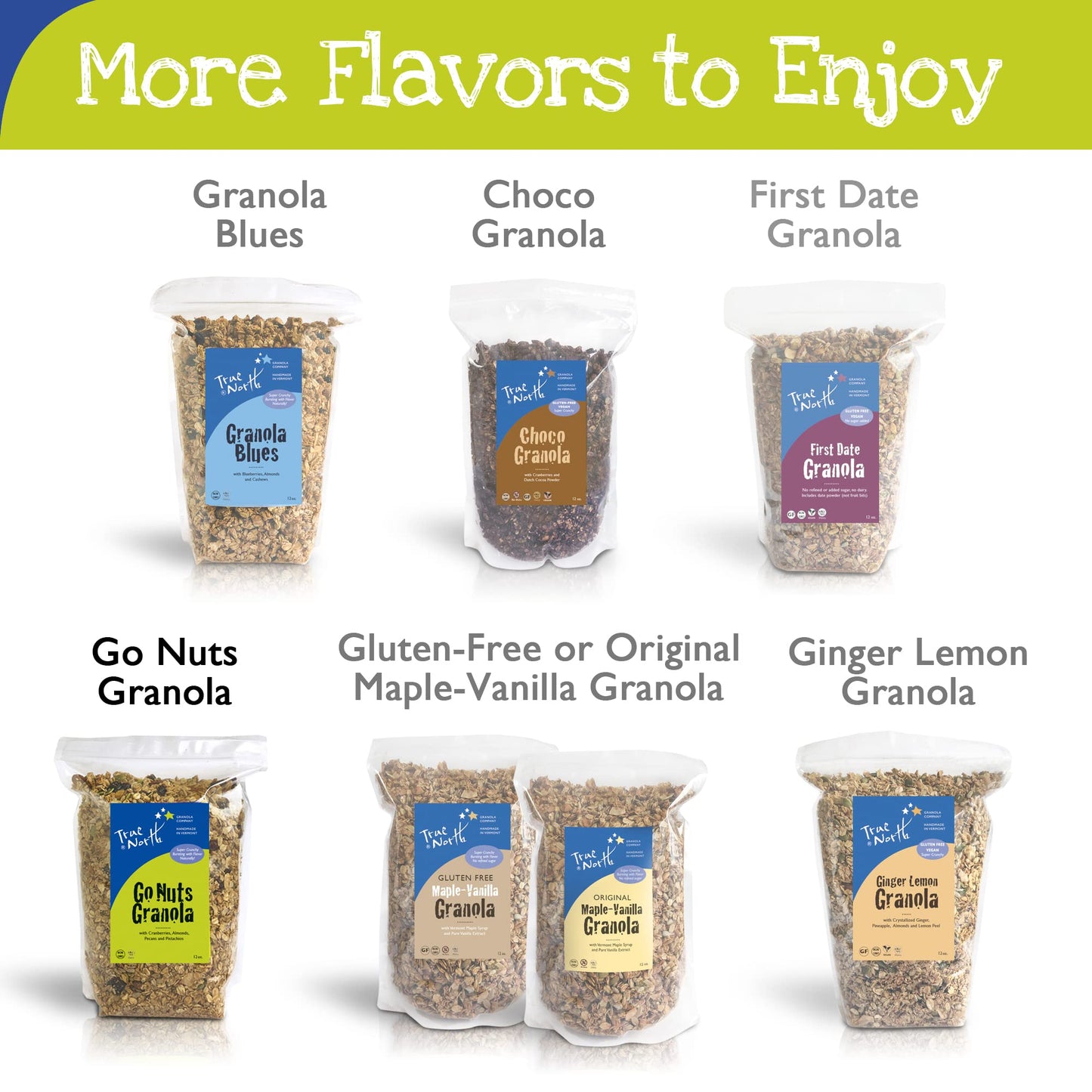 True North Granola - Go Nuts Granola with Dried Cranberries, Almonds, Coconut, Pecans and Pistachios, All Natural and Non-GMO, Bulk Bag, 10 lb.