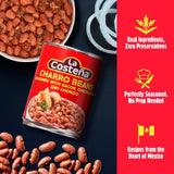 La Costeña Charro Beans - Ready-to-Eat Canned Pinto Beans with Chorizo, Bacon & Chicharrones - Mexican Food, Tex Mex, Chili Ingredients, Bean Dip