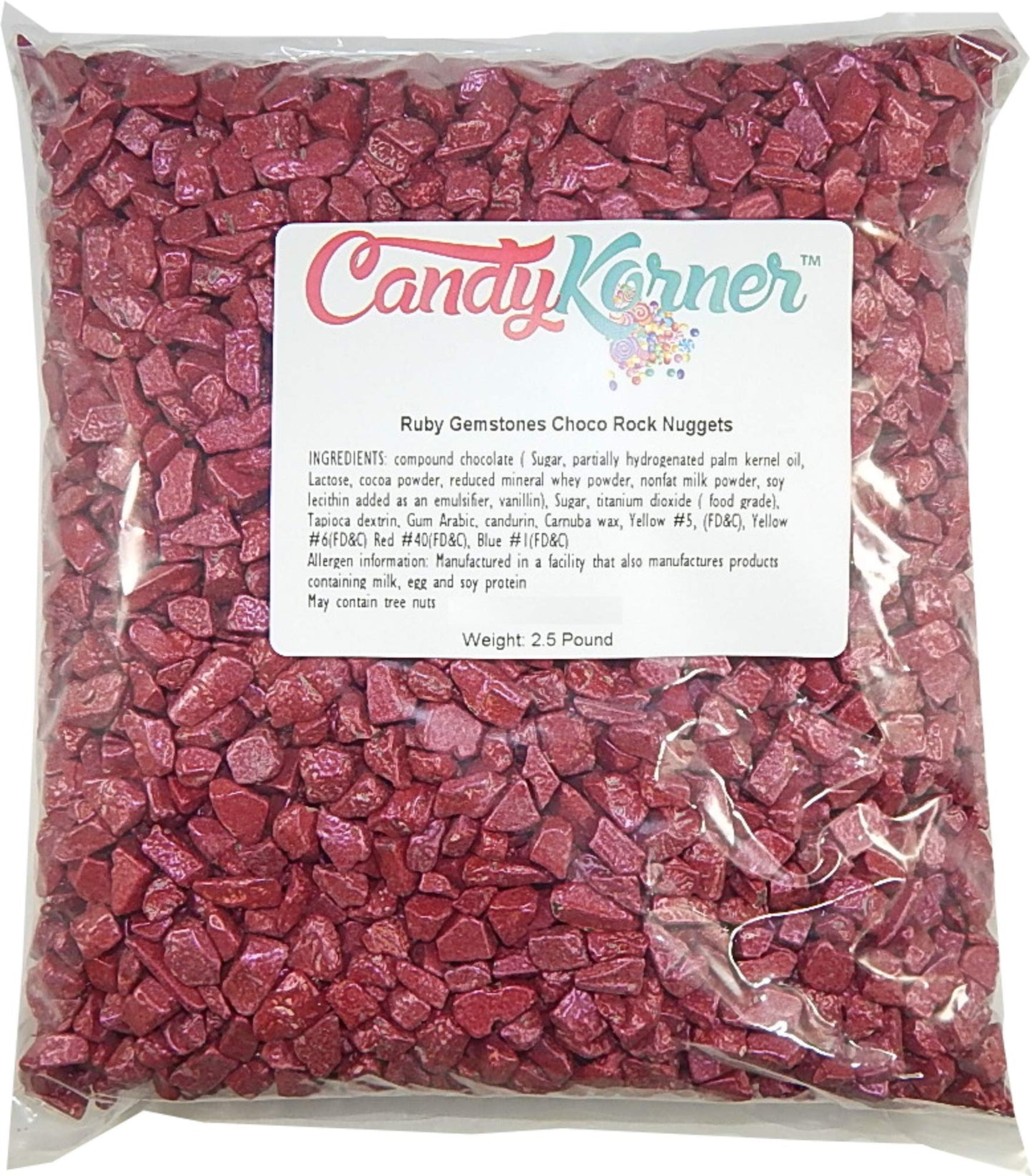 ChocoRocks 2.5 pounds Ruby Nuggets Chocolate Rocks Candy