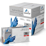AroPaw Nitrile Disposable Gloves Case, 4 MIL, Comfortable, Powder Free, Latex Free |10 Boxes | 1000 Gloves (Large)