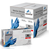 AroPaw Nitrile Disposable Gloves Case, 4 MIL, Comfortable, Powder Free, Latex Free |10 Boxes | 1000 Gloves (Large)