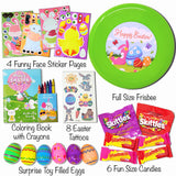 Prefilled Easter Basket for Kids - Easter Care Package with Toys & Activities, Frog Gift Box, Pre-Made Easter Basket Stuffers