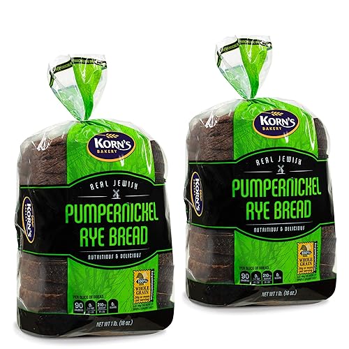 Pumpernickel Bread -2 Pack-16 oz Per Loaf | Delicious Sandwich Bread | Kosher Bread | Fresh Bread | Dairy & Nut Free | Stern’s Bakery