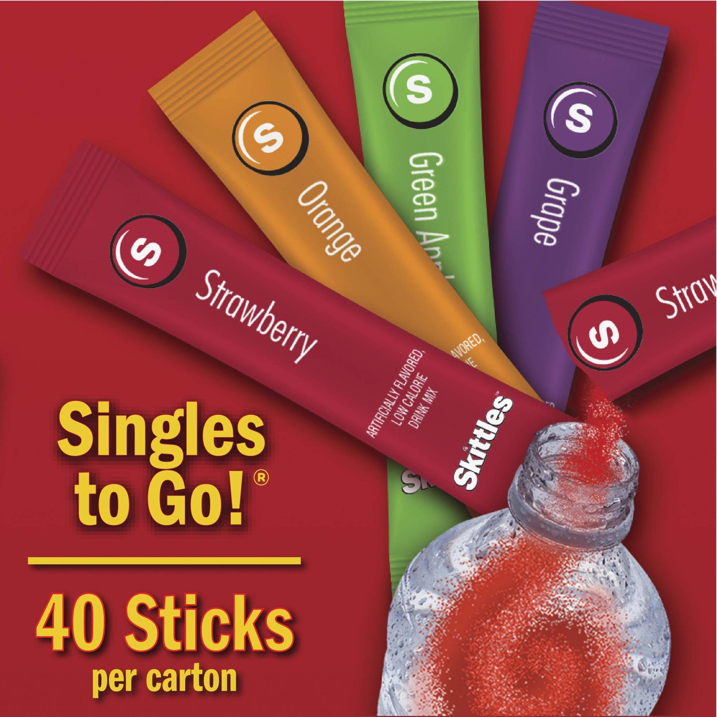 Skittles Singles to Go Drink Mix - PACK OF 2