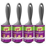 Scotch-Brite Pet Extra Sticky Lint Rollers 4 Rollers 48 Sheets Per Roller 192 Sheets Total