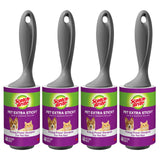 Scotch-Brite Pet Extra Sticky Lint Rollers 4 Rollers 48 Sheets Per Roller 192 Sheets Total