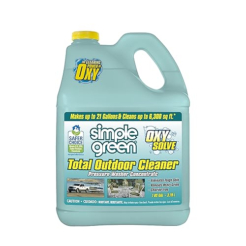 Simple Green Oxy Solve Total Outdoor Cleaner Concentrate, Pressure Washer & Manual Use, EPA Safer Choice Certified, Peroxide Cleaner for Wood