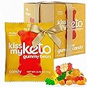 Kiss My Keto Sugar Free Gummy Bears, 12-Pack - Satisfy Cravings while Staying in Ketosis - High Fiber, 3g Net Carbs, Non-GMO & No Gluten - Fruity