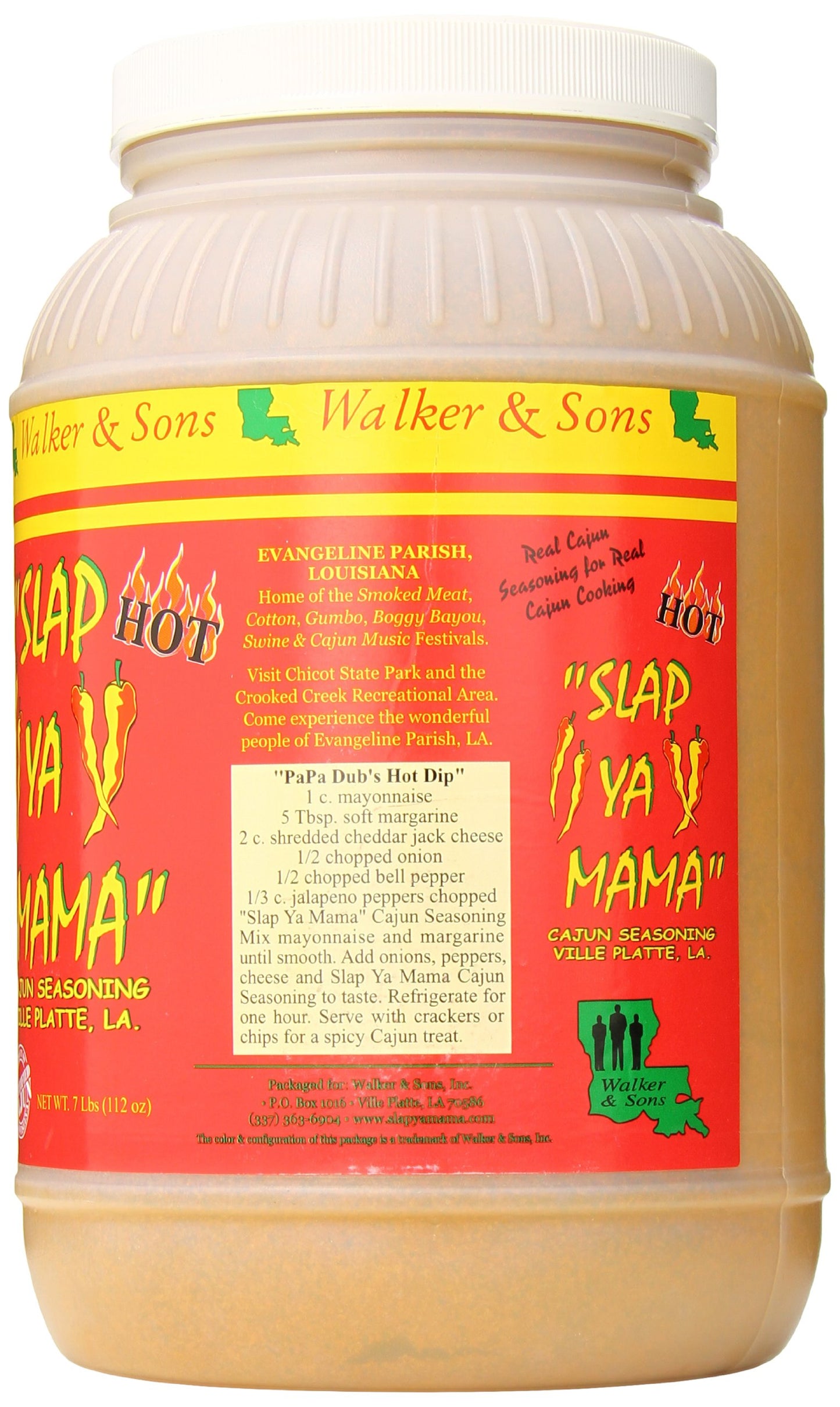 Slap Ya Mama Cajun Seasoning Blend, Hot, 7 Pound