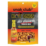 Snak Club x Hot Ones Hot Habanero Snack Mix, Spicy Snacks with Peanuts, Pretzels, Sesame Sticks, Toasted Corn & Cashews, Inspired by Hot Ones Hot