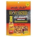 Snak Club x Hot Ones Hot Habanero Snack Mix, Spicy Snacks with Peanuts, Pretzels, Sesame Sticks, Toasted Corn & Cashews, Inspired by Hot Ones Hot
