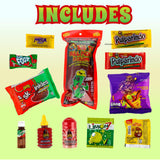 Alamo Chamoy Pickle Kit, Mexican Candy Mix make the Famous TikTok Trend, (13 Pieces) Includes Original Alamo Dill Pickle, Baby Lucas, Lucas Gusano