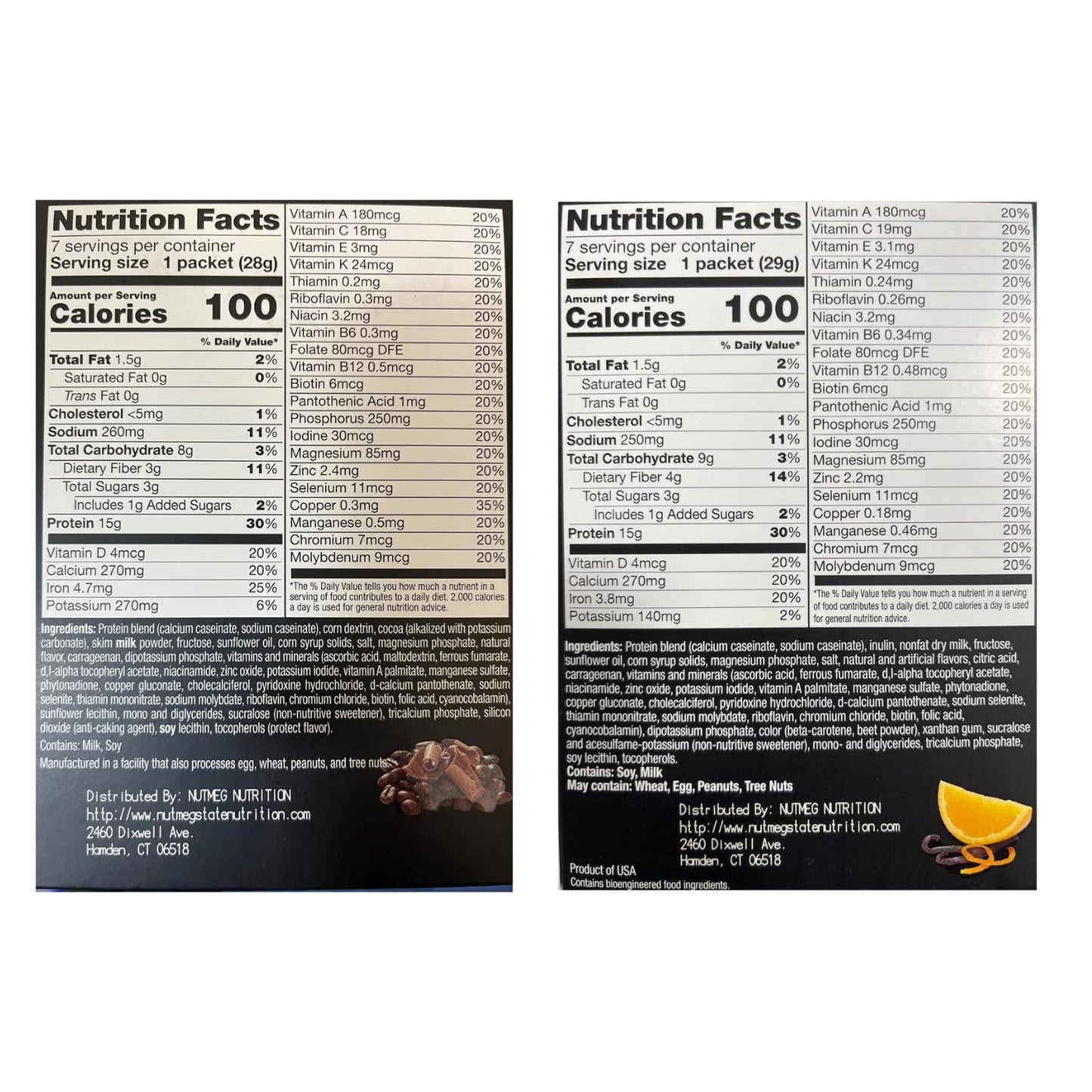 PROTIFIT - High Protein Mocha & Orange Creamsicle Pudding & Shake Mix 2 Pack, 15g Protein, Low Calorie, Low Fat, Low Carb, Aspartame Free, Idea
