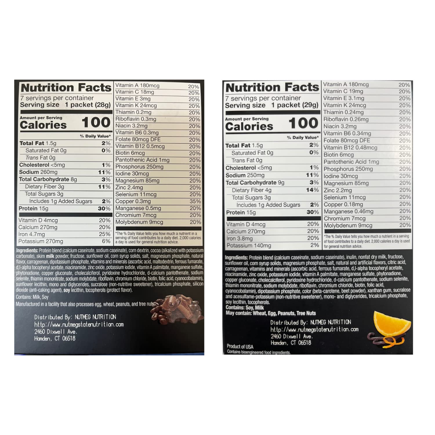PROTIFIT - High Protein Mocha & Orange Creamsicle Pudding & Shake Mix 2 Pack, 15g Protein, Low Calorie, Low Fat, Low Carb, Aspartame Free, Idea