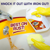 Iron OUT Rust Stain Remover Powder, Remove Rust Stains in Bathrooms, Kitchens, Appliances, Laundry, and Outdoors, 4.75 Pound Bottle 3-Pack