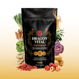 Dragon Vital Herbal Tea with Ginseng & Maca - Natural Energy Support | Caffeine-Free Botanical Blend for Vitality & Active Living | All natural