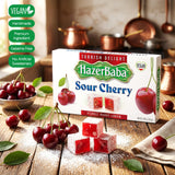 HazerBaba Turkish Delight Candy, Sour Cherry, 16oz (Pack of 1), Dulces