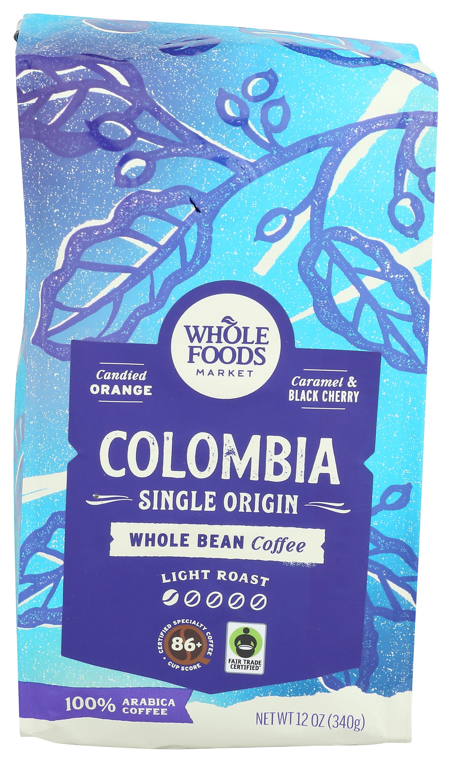 Whole Foods Market, Coffee Columbia Whole Bean, 12 Ounce