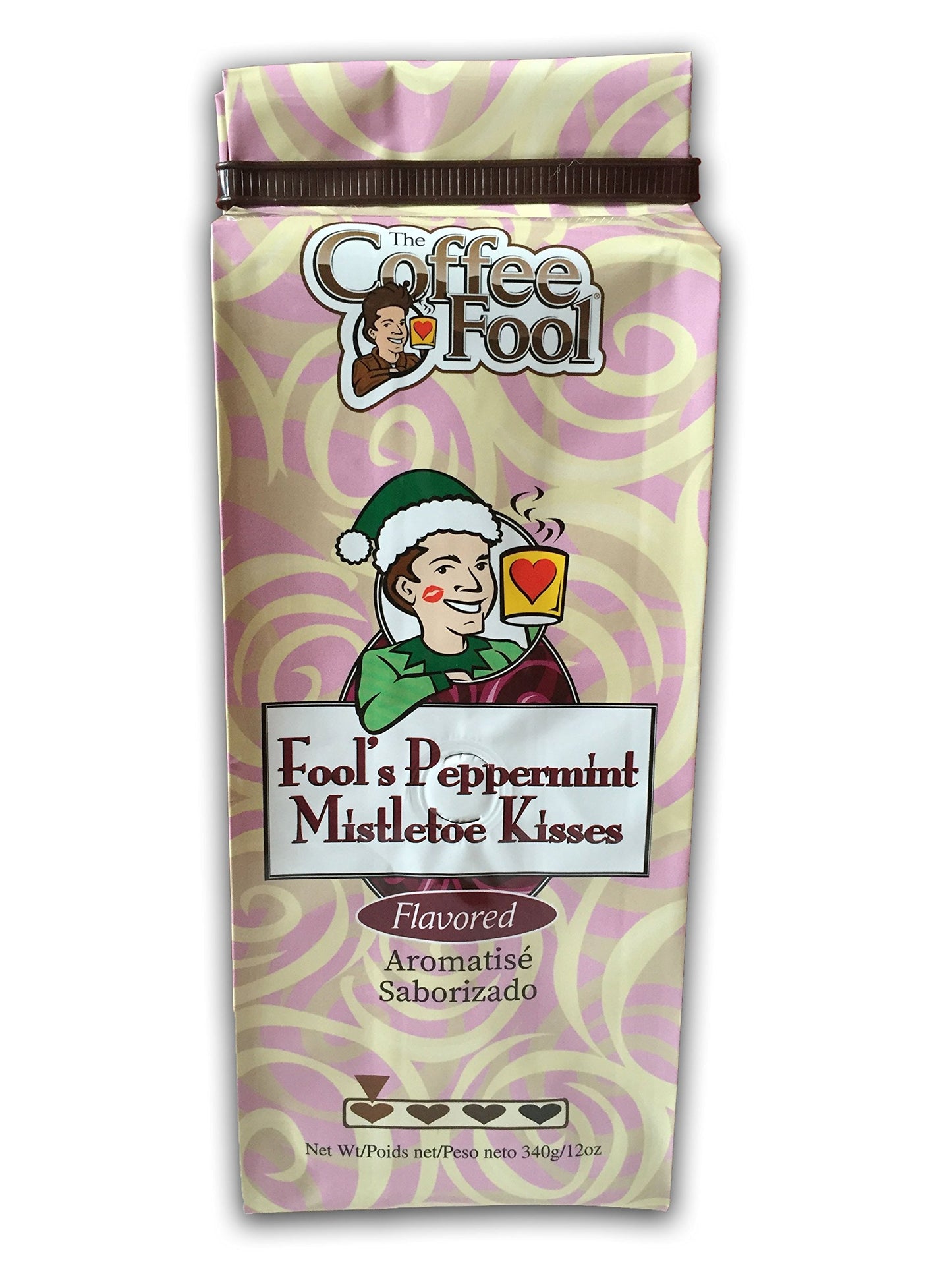 Coffee Fool's Peppermint Mistletoe Kisses (Very Fine Grind)